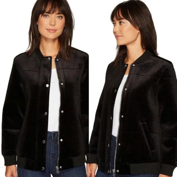 Members Only Velvet Button Down Full Zip Women's Jacket Black Size M - Picture 8 of 8